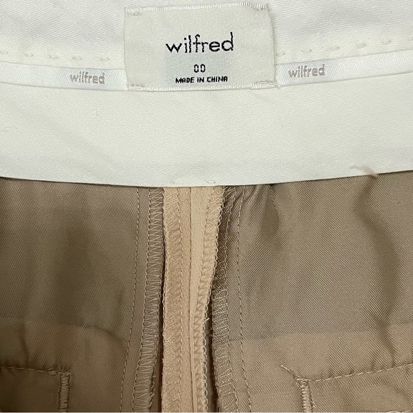 ARITZIA NWT Wilfred Labyrinth Trouser Short Size 00 in Flax Beige - Picture 5 of 8